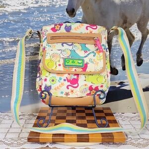 Lilly Bloom Colorful Cat Print Women's Bag